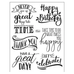   Szilikonbélyegző , Clear Stamps / Lettering English -  (1 csomag)