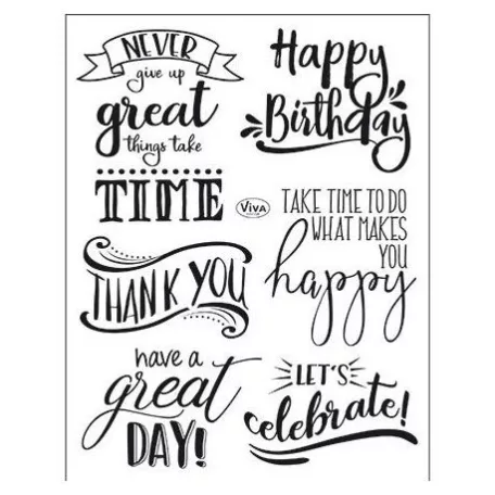 Szilikonbélyegző , Clear Stamps / Lettering English -  (1 csomag)