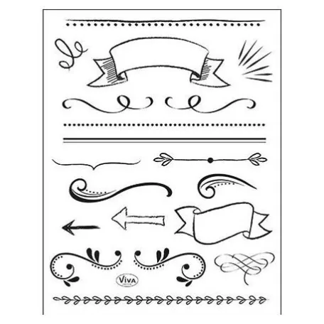 Szilikonbélyegző , Clear Stamps / Lettering Elemente -  (1 csomag)