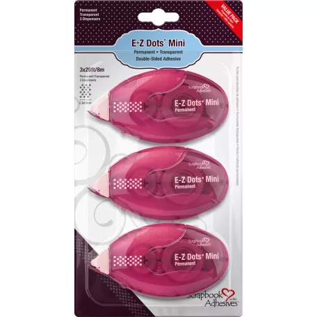 Ragasztó 3 x 8m, E-Z Dots / MINI pack - permanent -  (3 db)