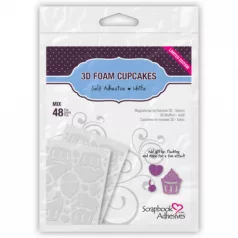   3D forma ragasztó , 3D Foam / Cupcakes - permanent -  (1 csomag)