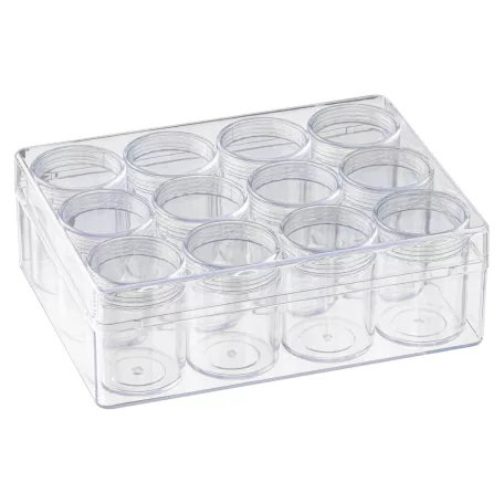 Tárolódoboz készlet - 12 db átlátszó tégellyel / Storage Boxes (12+1 db)