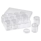 Tárolódoboz készlet - 12 db átlátszó tégellyel / Storage Boxes (12+1 db)