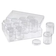   Tárolódoboz készlet - 12 db átlátszó tégellyel / Storage Boxes (12+1 db)