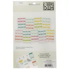 Matrica készlet , Carpe Diem / Mini Monthly Calendar Stickers - jul 2017  - dec 2018 (108 db)