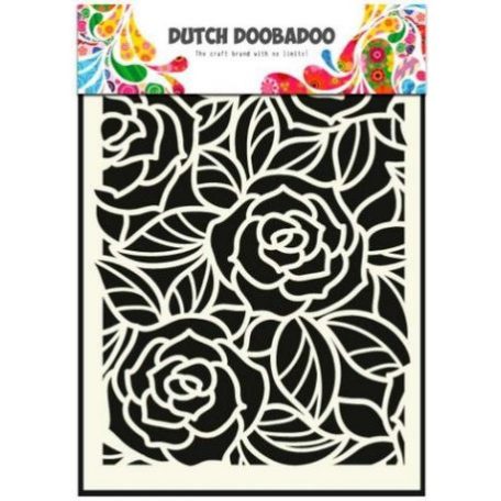 Dutch Doobadoo Stencil A5 - Big Roses - Nagy rózsák - Dutch Mask Art (1 db)
