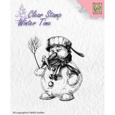 Szilikonbélyegző WT001, Winter Time / Snowman -  (1 db)