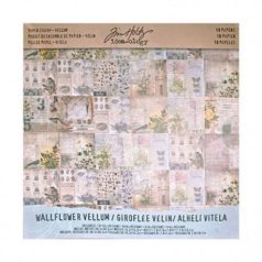   Papírkészlet 12", Paper stash / vellum wallflower -  (18 lap)