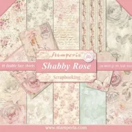   Stamperia Scrapbook papírkészlet 12" (30 cm) - Shabby Rose - Paper Pack (10 ív)