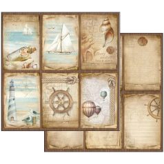   Stamperia Scrapbook papírkészlet 12" (30 cm) - Sea Land - Paper Pack (10 ív)
