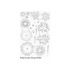   Szilikonbélyegző CS-306, Clear Stamps / Fireworks -  (1 csomag)