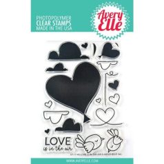   Szilikonbélyegző AE1740, Avery Elle Clear Stamp Set / Love Is In The Air (1 csomag)