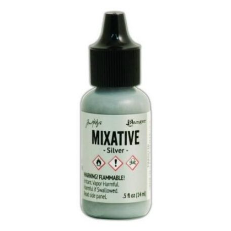 Mixative , Alcohol Ink / Silver Metallic Mixative - Tim Holtz®  (15 ml)