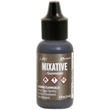 Mixative , Alcohol Ink / Gunmetal - Tim Holtz®  (15 ml)