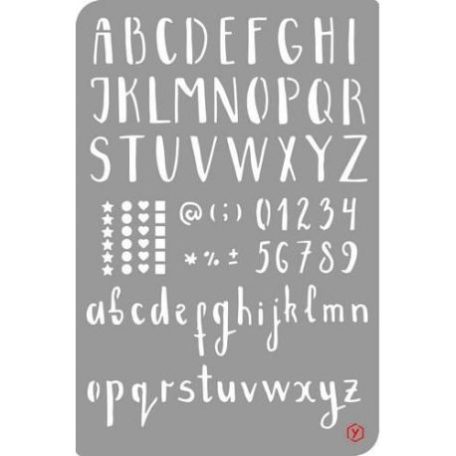 Stencil , Bullet Journal Stencil / Alphabet/Numbers -  (1 db)