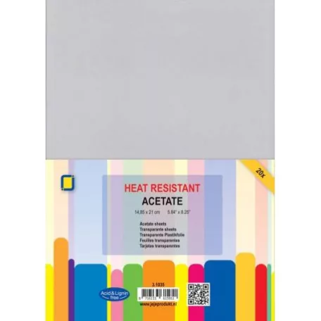 Átlátszó műanyag lap A5, Acetate / Heat resistant -  (20 db)