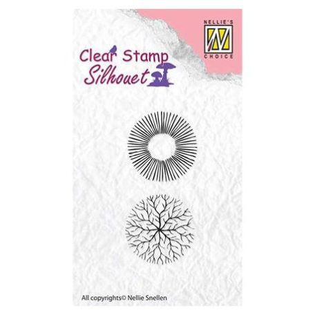 Szilikonbélyegző SIL035, Silhouet / Silhouette clear stamps Flowers-17 -  (1 csomag)