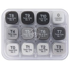   Grafikai filctoll készlet , Copic CLASSIC Marker / Gray Set TG - 12 color (12 db)