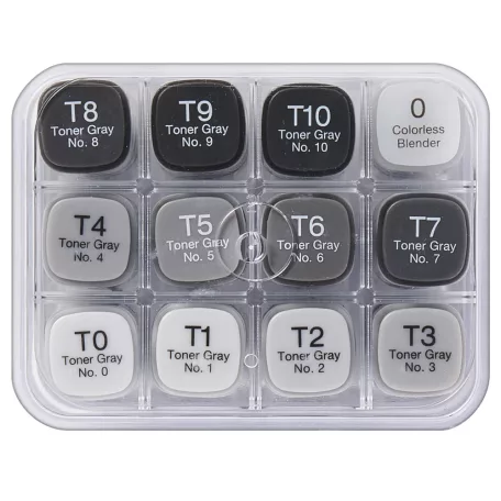 Grafikai filctoll készlet , Copic CLASSIC Marker / Gray Set TG - 12 color (12 db)