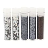   Díszítőelem , Glitter &Flitter Set / Black/Silver -  (5 db)