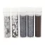 Díszítőelem , Glitter &Flitter Set / Black/Silver -  (5 db)