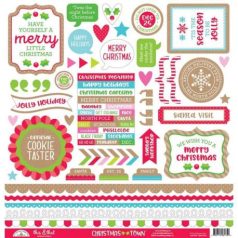  Matrica 12", Christmas Town / Cardstock Stickers - This & That (1 ív)