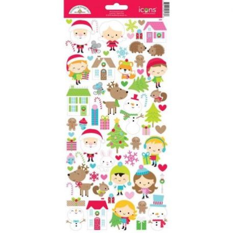 Matrica , Christmas Town / Cardstock Stickers - Icons (1 ív)