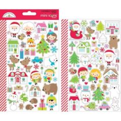   Matrica , Christmas Town / Mini Cardstock Stickers - Icons (1 db)