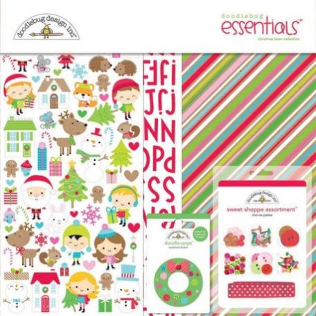 Papírkészlet 12", Christmas Town / Essentials Page Kit -  (1 csomag)