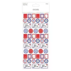 Matrica , Christmas Glitter Stickers / Stamps (1 csomag)