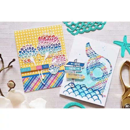 Vágósablon JDD-033, JD Cutting Templates / Mermaid for Each Other  - Jane Davenport (1 csomag)