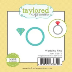   Vágósablon - mini TE816, Taylored Die / Wedding Ring (1 csomag)