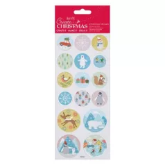   Matrica , Create Christmas / Pastel Christmas - Foil Stickers (1 csomag)