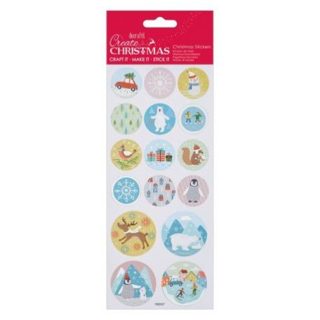 Matrica , Create Christmas / Pastel Christmas - Foil Stickers (1 csomag)