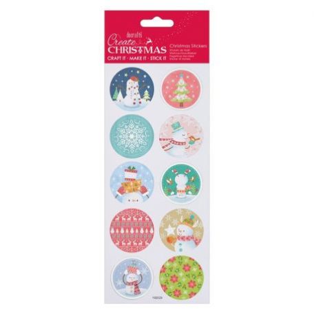 Matrica , Create Christmas / Pastel Snowman - Foil Stickers (1 csomag)