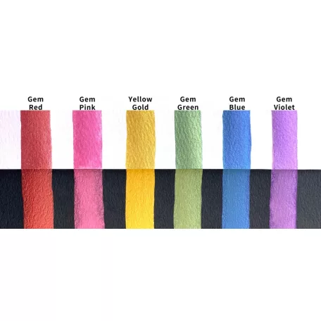 Kuretake Gansai Tambi Set Metallic & Pearl / Gem Colors - akvarell festék készlet (6 szín)