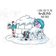   Gumibélyegző EB744, Stamping Bella Cling Stamps / Rosie & Bernie In The North Pole (1 csomag)