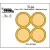 Vágósablon , Fold Open Die / 4 circles double stitch 61 x61 mm (1 db)
