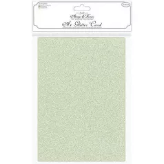   Csillámos papír A4, Craft Consortium Glitter Paper / Sage -  (1 ív)