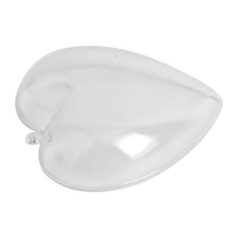 Műanyag dísz , Transparente Plastic / 10 cm - Szív (2 db)