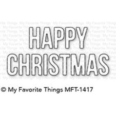   Vágósablon MFT-1417 - Happy Christmas - Die-Namics (1 csomag)