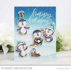   MFT-1416 Vágósablon SY-01 bélyegzőhöz - Sweet Holiday Penguins - Die-Namics 1 csomag)