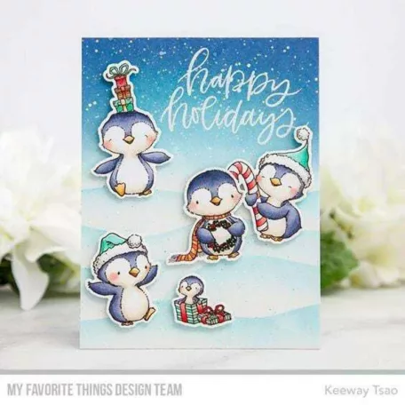 MFT-1416 Vágósablon SY-01 bélyegzőhöz - Sweet Holiday Penguins - Die-Namics 1 csomag)