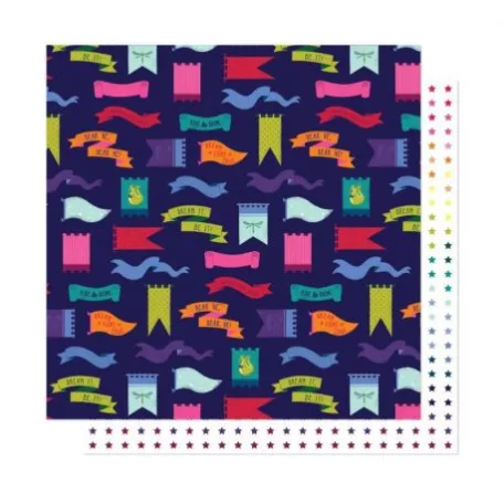 Scrapbook papír 12", Shimelle - Head In The Clouds / Royal Fanfare -  (1 ív)