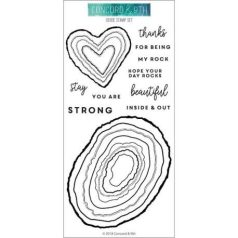   Szilikonbélyegző 4"X8", Concord & 9th Clear Stamps / Geode (1 csomag)