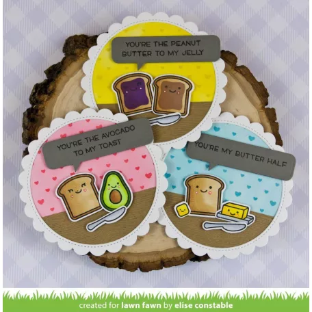 Vágósablon LF1830, Custom Craft Die / Polka Heart Backdrop: Landscape (1 csomag)