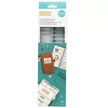 We R Makers Fém albumspirál 1" - 2,54 cm Kék / Blue - Cinch Binding wires (4 db)