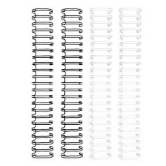   We R Makers Fém albumspirál 1" - 2,54 cm Fekete és Fehér / Black and White - Cinch Binding wires (4 db)