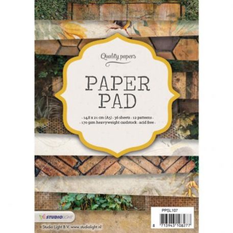 Papírkészlet A5, StudioLight Paper Pad A5 / Paper Pad Bloc, nr.107 -  (36 lap)