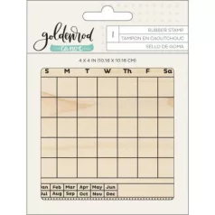   Gumibélyegző , One Canoe Two Goldenrod Block Stamp 4"X4" / Calendar (1 db)